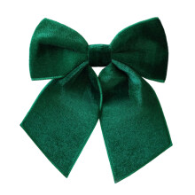 Soft Velvets Christmas Decoration Bows Hanging-Dark Green 25CM