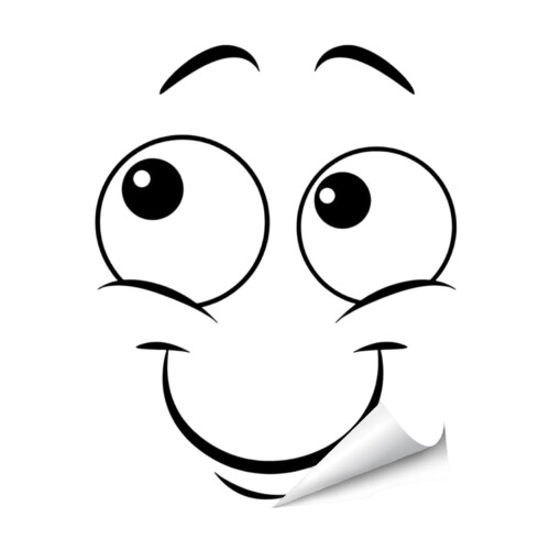 Creative Humorous Cartoon Smiles Face Sticker-SCQ2201 2