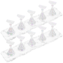 6 Sets Fake Nail Houders Voor Kunstnagels En Nageltraining