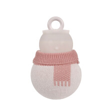 Wärmflasche im Schneemann-Design mit weiten Öffnungen-Rosa klein