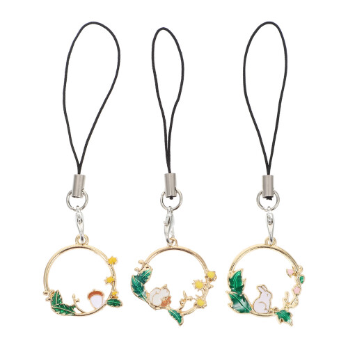 3pcs short style decorative garland mobile phone pendant 2