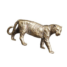 Antike Metalltier-Miniaturskulptur, detaillierte Tierfigur,