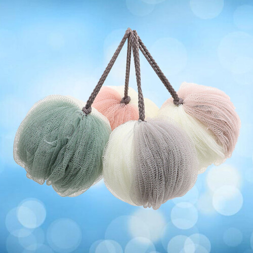 4 Pcs Bath Cleaning Sponge Bathing Accessories Mesh Pouf Shower Ball 1