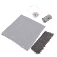Conjunto De Acessórios Para Fotos De Bebê Manta Com Para Cabeça