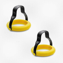 2-in-1 silicone pancake and omelet spatula with egg rings for easy flipping, set of 2 pieces for home cooking