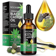 Optimised Jamaican Black Castor Oil - 100% Pure Natural, Organic Cold Pressed Unrefined in Glass Bottle for Facial Hair Growth, Eyelashes &