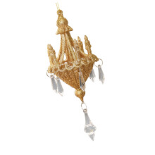 Sprankelende acryl kristallen kroonluchter hanger ornament-Goud