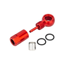 Connecteur de tuyau olivaire de frein hydraulique, ligne-Rouge