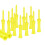 Marqueurs de pratique de Golf ABS TPR solide pour-Jaune 1