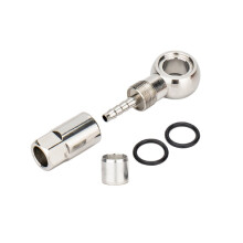 Connecteur de tuyau olivaire de frein hydraulique, ligne-argent