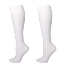 Chaussettes de mollet compressées améliorant les-Blanc L/XL