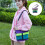 Sac coloré élégant, accessoires de-Carré de couleur violet 4