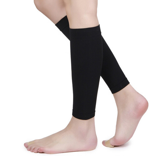 Support de jambe élastique, manchon de mollet pour-Noir 28x10cm