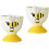 Ceramic Eggs Cup Tray Compact With Bees Embossed Pattern Breakfast Dish Holder Multipurpose Kitchen Decor 4