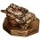 Dark Brown Resin Toad Figurine Feng Shui Wealth Table Decor 8