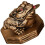 Dark Brown Resin Toad Figurine Feng Shui Wealth Table Decor 6