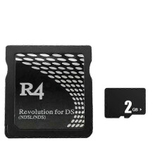 R4 Game Card with a 2GB Memory Card for NDS - A Compatible Burning Card using Wood & YS Dual Core for Gaming Expansion