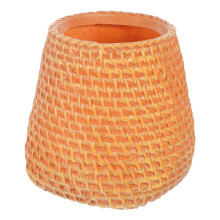3Stk -Rattan Stiftehalter Blumenvase Schreibtisch Organizer
