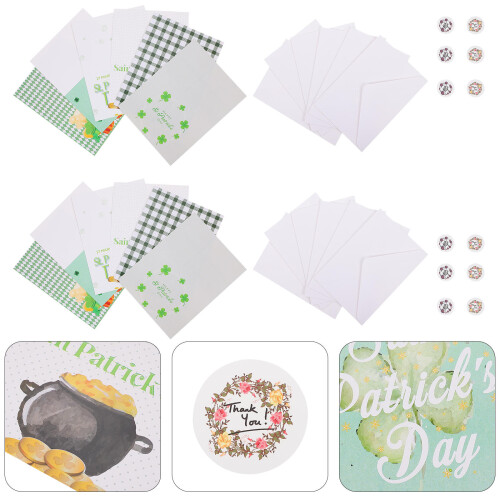 2 Sets St Patrick’s Day Wenskaarten Met Enveloppen 1