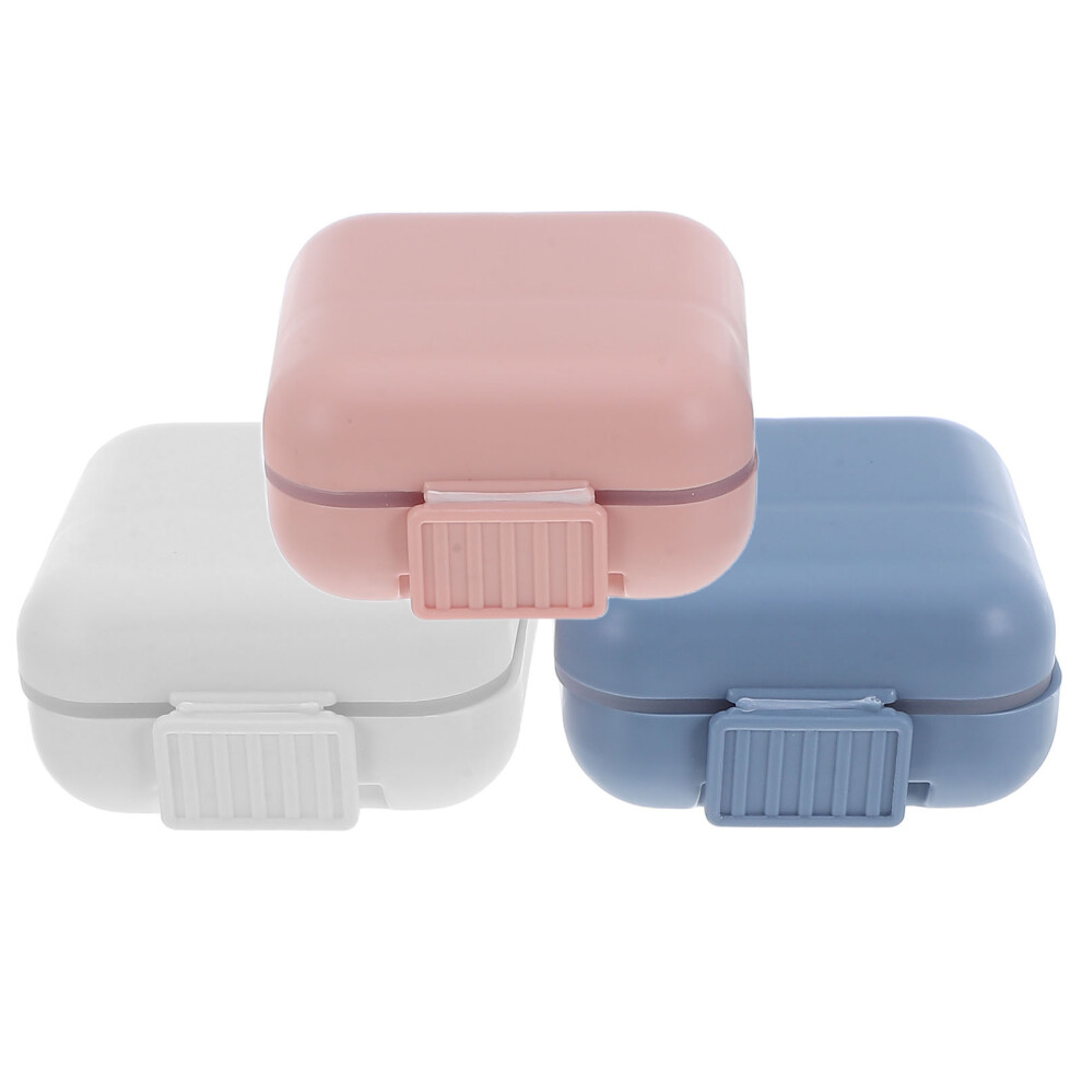 Happyyami 3Pcs Compact Pp Pill Case Travel Pocket Organizer
