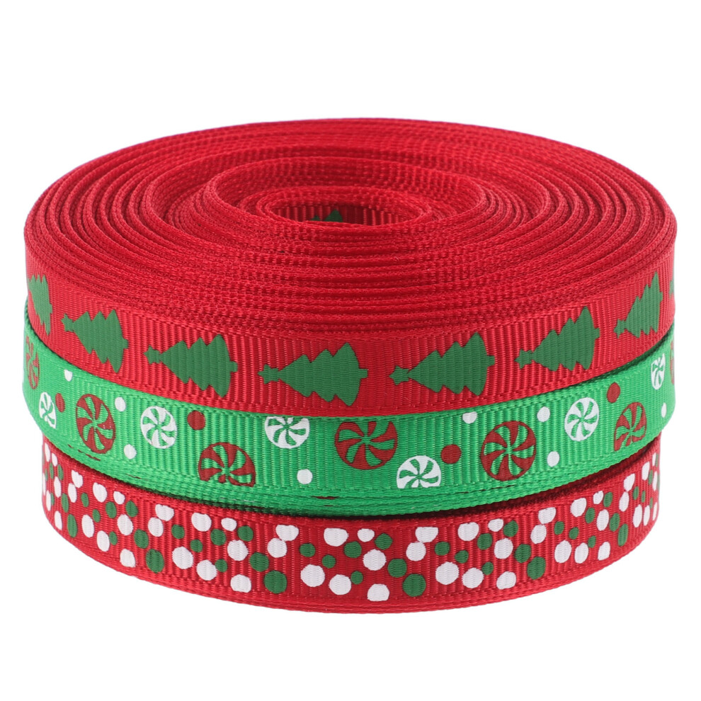 3 Sztuki Taftowej WstążKi BożOnarodzeniowej Do Pakowania I Dekoracji-image