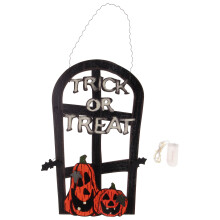 Halloween Hängeschild Türschild Kürbis Dekoschild Mit Led Lichterkette