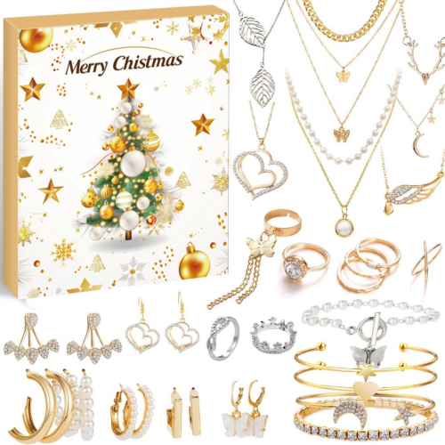 Jewelry Advent Calendar 2025, 24 Days Christmas Countdown Advent ...