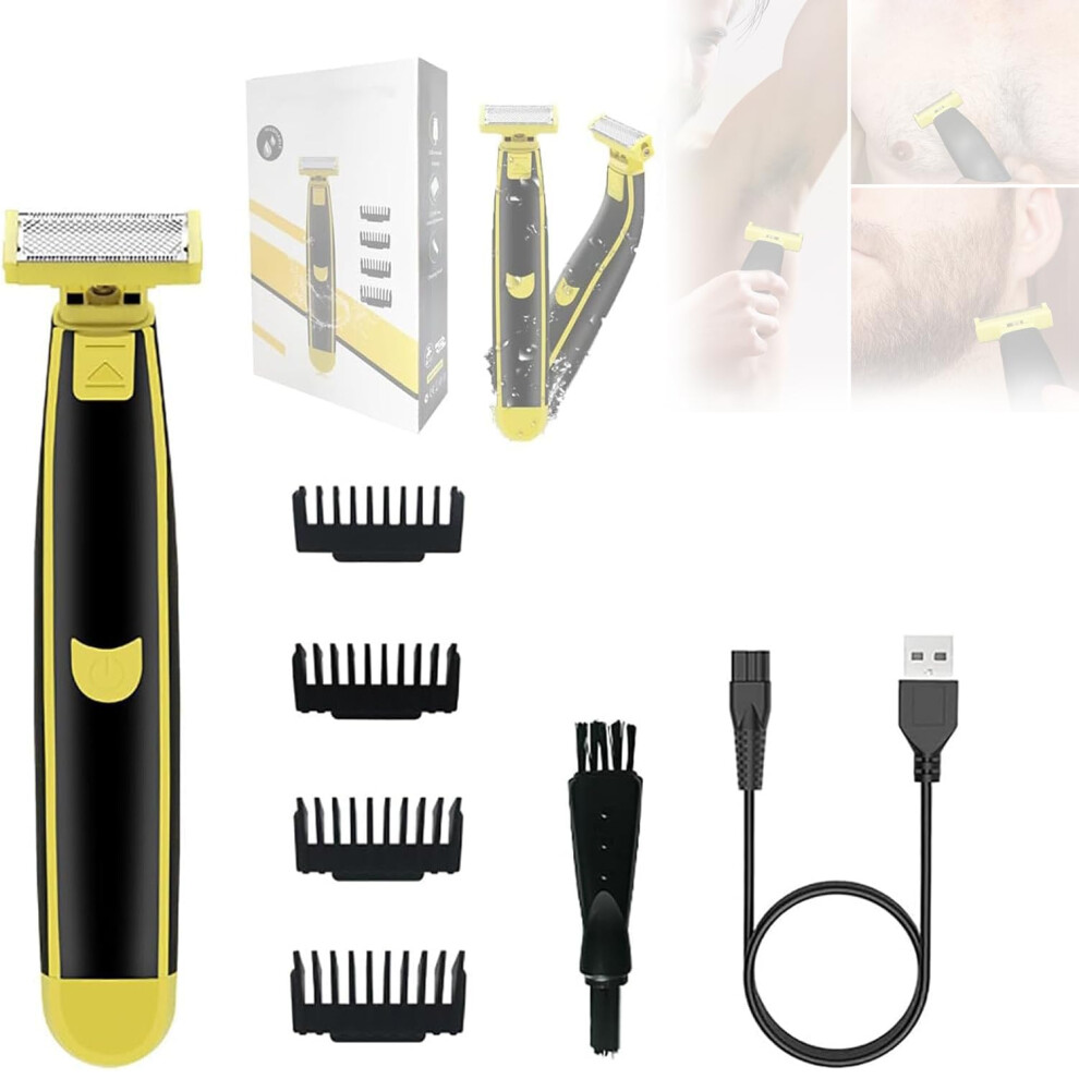 Electric Razor for Men Full Body Wet and Dry Shaver USB Rechargeable Ergonomic Waterproof Rotary Shaver Dual Shaving