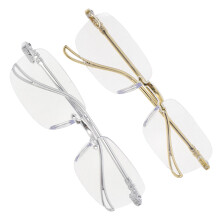 2Stk. Randlose Lesebrille Mit Blaulichtfilter Für Damen Und Herren