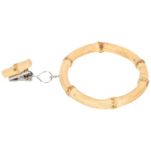 Natural Bamboo Drapery Eyelet Ring Hook For Curtain Rod