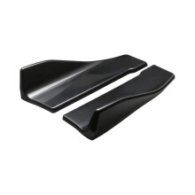 Car Part Universal Car Side Skirt Protector 35cm/13.78Inch ABS Black 2PCS Bumper Spoiler Splitter Scratch Accessories
