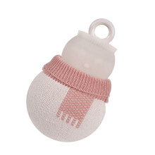Warme Wasserflasche in Schneemann-Form für kaltes-Rosa groß