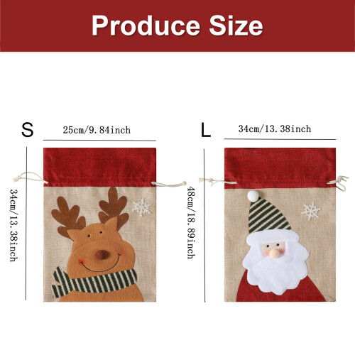 Feiertags-Süßigkeitsbeutel, effiziente-große Elch-Geschenktüte 2