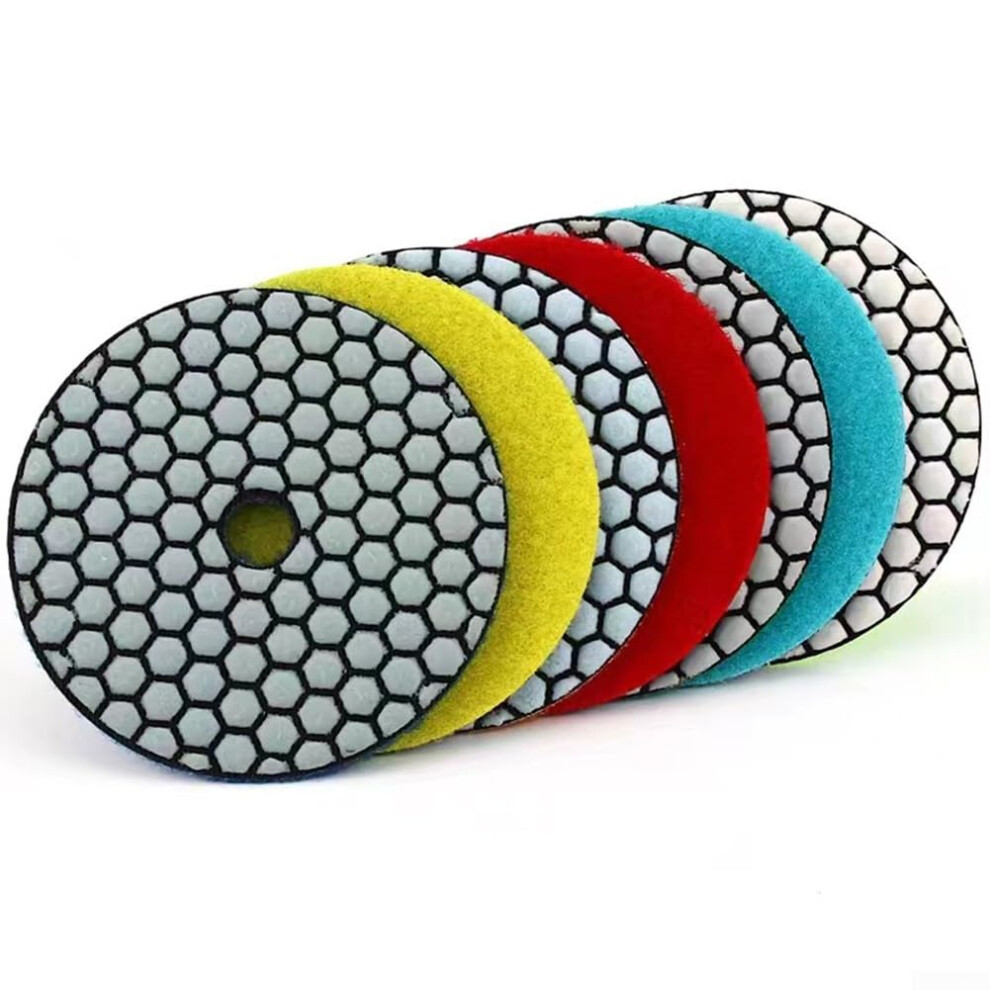 7Pcs 4In Polishing Pad For Marble Tile Granite, Compatible With Rotary Tools, Wet/Dry Use 9393856338207