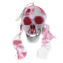 2Stk Realistischer Halloween Totenschädel Mit Mullbinde