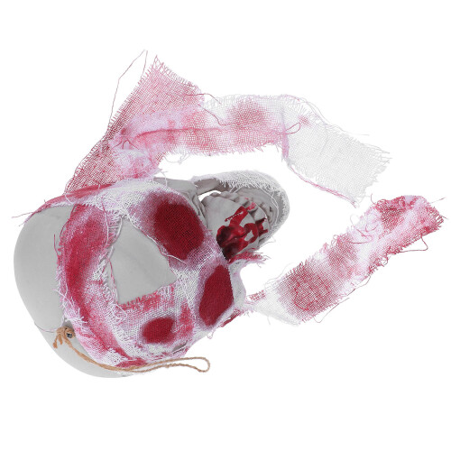 2Stk Realistischer Halloween Totenschädel Mit Mullbinde 2