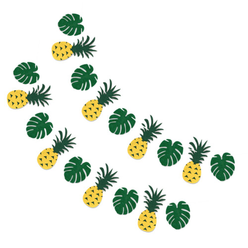 2 Pcs Pineapple Turtle Back Leaf Hanging Decoration Party Bunting