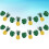 2 Pcs Pineapple Turtle Back Leaf Hanging Decoration Party Bunting 10