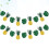 2 Pcs Pineapple Turtle Back Leaf Hanging Decoration Party Bunting 7