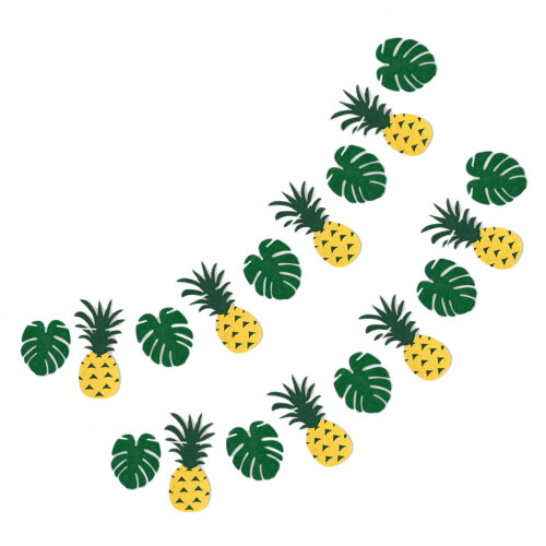2 Pcs Pineapple Turtle Back Leaf Hanging Decoration Party Bunting 1