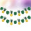 2 Pcs Pineapple Turtle Back Leaf Hanging Decoration Party Bunting 11