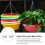 2Pcs White Hanging Flowerpot with Tray Durable Plastic Plant Planter 8