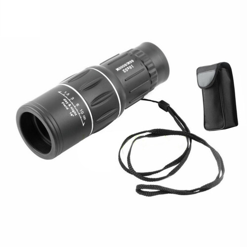 16X52 Monocular Óptico Para Caça Acampamento (Preto)