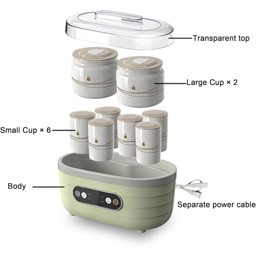 Yoghurt Maker Small Automatic Rice Wine Machine With LED Display Timer Adjustable Temperature Cheese Compatible 1