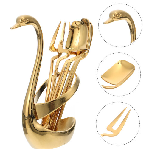 1 Set Schwanförmige Gabeln Halter Für Kaffeelöffel 2
