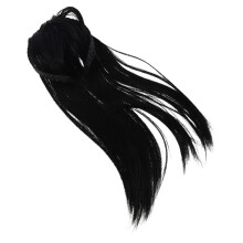 4Stk Schwarzes Geflochtenes Stirnband Perücke Mit Clips – 40 Cm