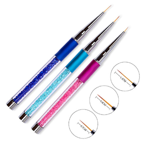 3Pcs Pincel Para Unhas, E Detalhamento 2