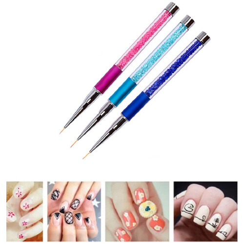 3Pcs Pincel Para Unhas, E Detalhamento 1