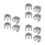 12 Pcs Replacement Handle Clamp Buckle For Crutches Walker Cane 7