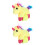 2Stk Plüsch Einhorn Klapparmband Schlitzarmband 6